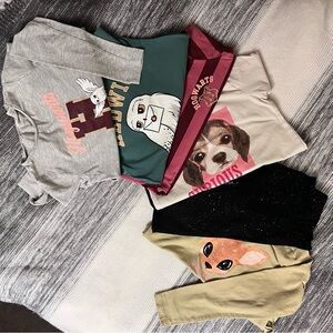 Girls Long Sleeve Graphic Tees Bundle